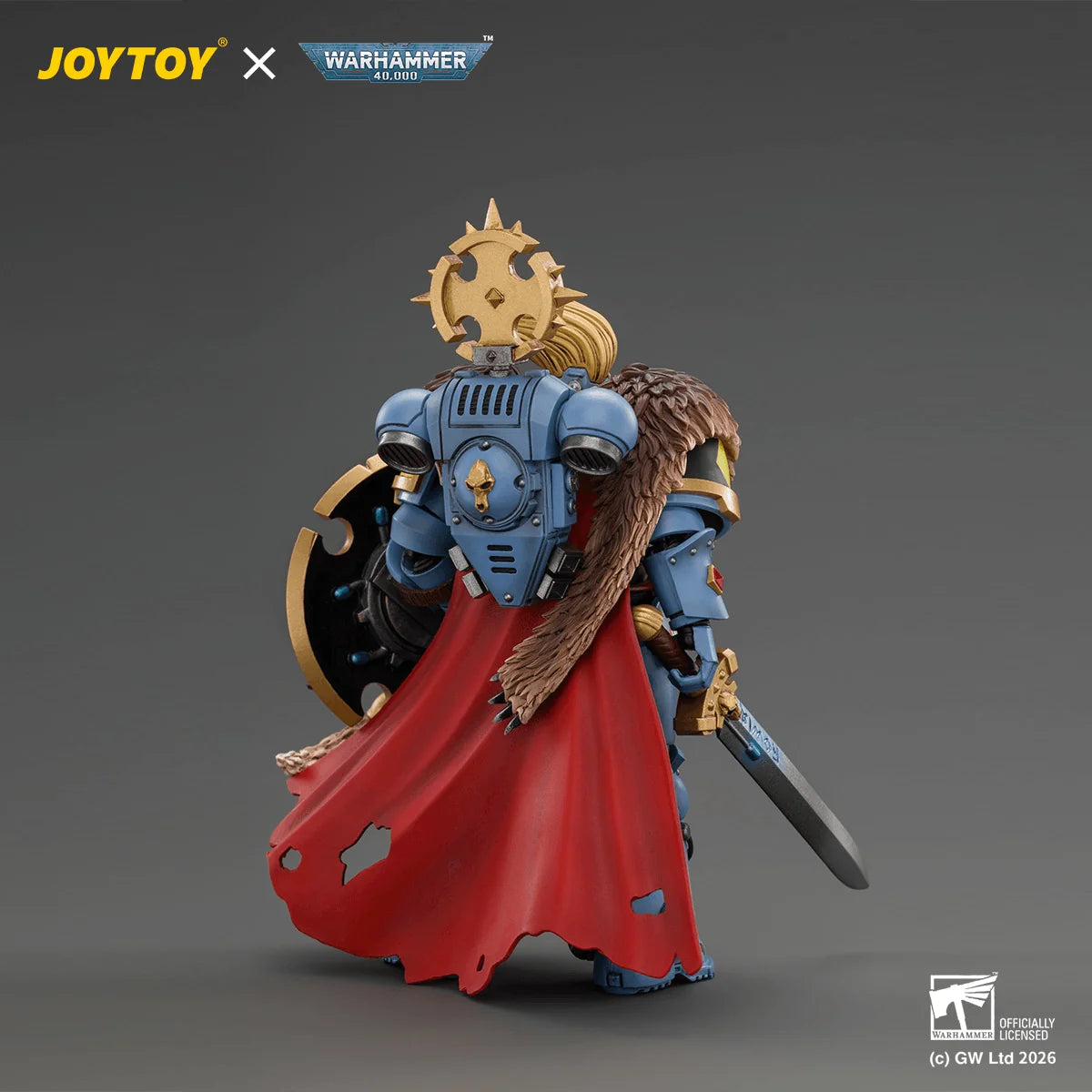 Space Wolves Wolf Guard Battle Leader with Master-crafted Power Weapon, Storm Shield, Thunder Hammer,Master-crafted Heavy Bolt Pistol, and Plasma Pistol