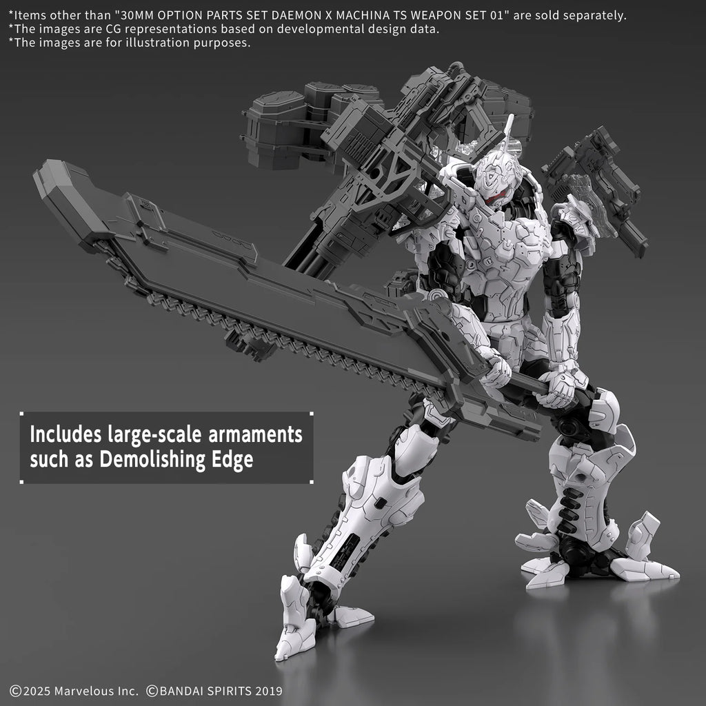 Bandai Hobby 30MM Daemon X Machina TS Weapon Set 01 Model Kit Parts