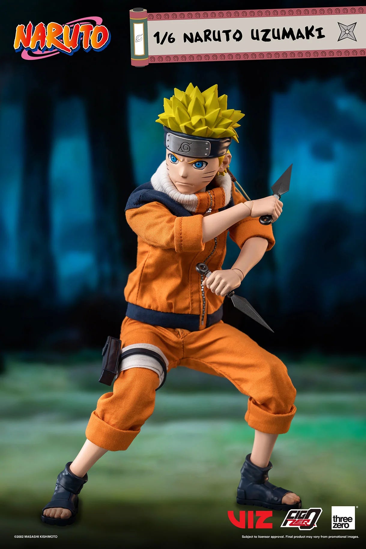 threezero Figzero 1/6 Naruto Uzumaki Action Figure