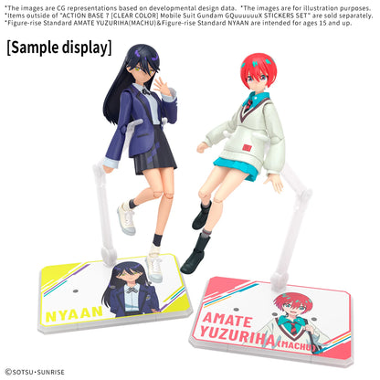 Mobile Suit Gundam GQuuuuuuX Action Base 7 Clear Color Stickers Set
