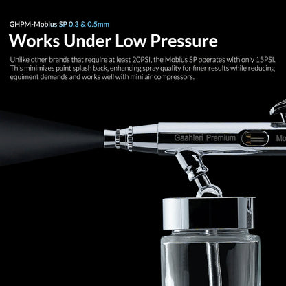 Gaahleri Premium Series Mobius SP Siphon Feed Airbrush