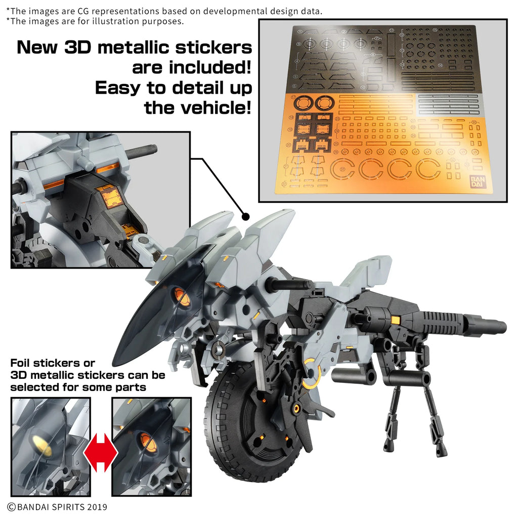 30MM 1/144 Extended Armament Vehicle (METAL CANNON BIKE Ver.)
