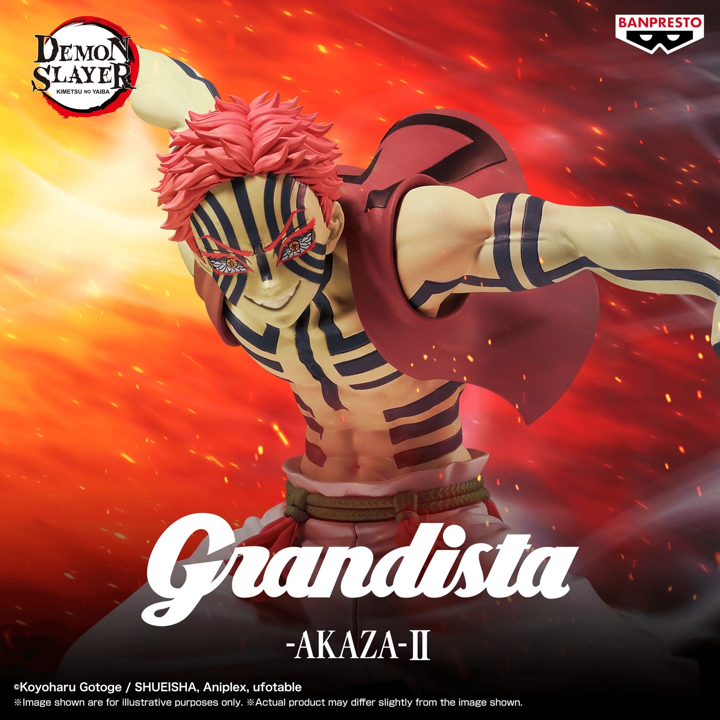 Banpresto Demon Slayer Kimetsu no Yaiba Akaza Grandista Collectible Figure