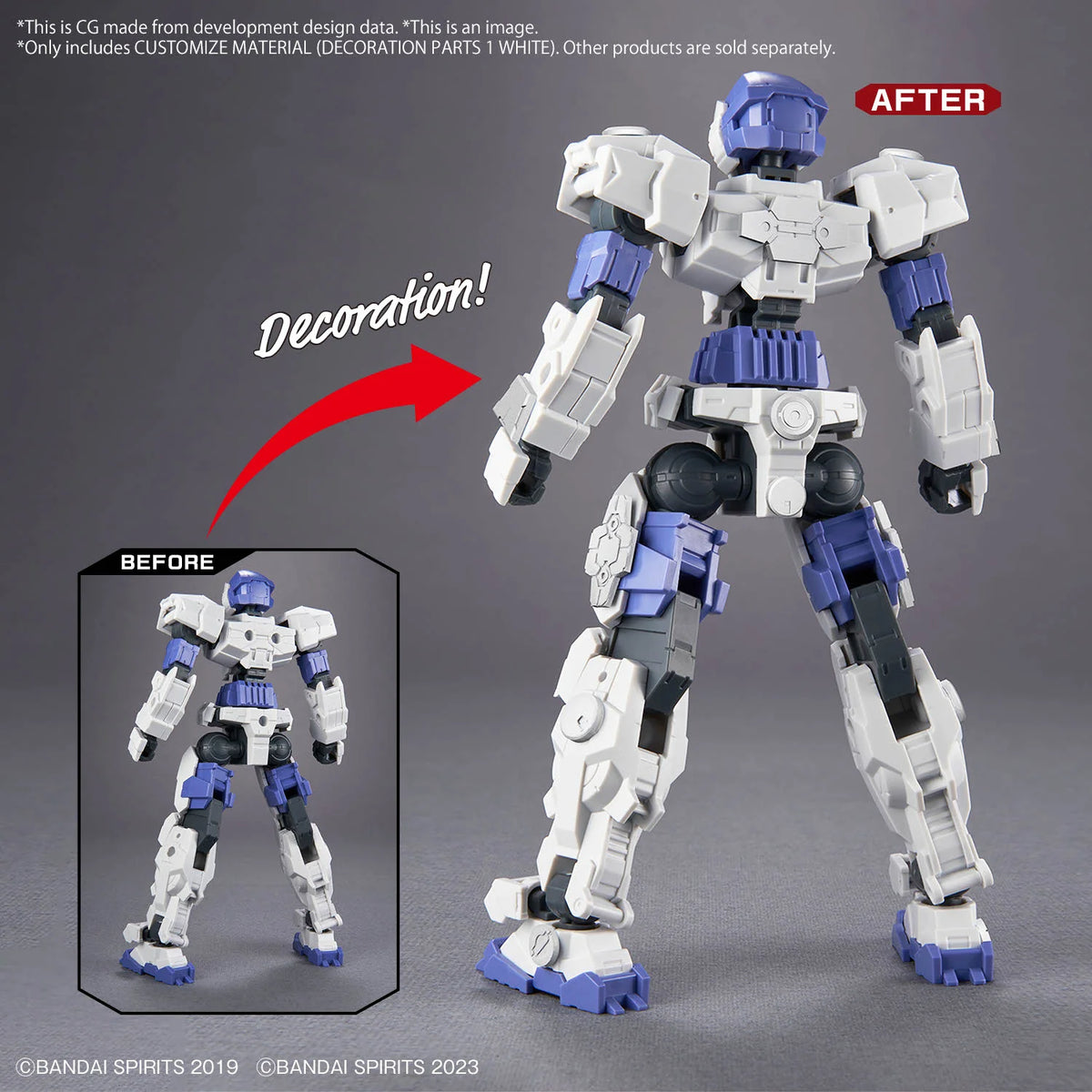 CUSTOMIZE MATERIAL (DECORATION PARTS 1 WHITE)
