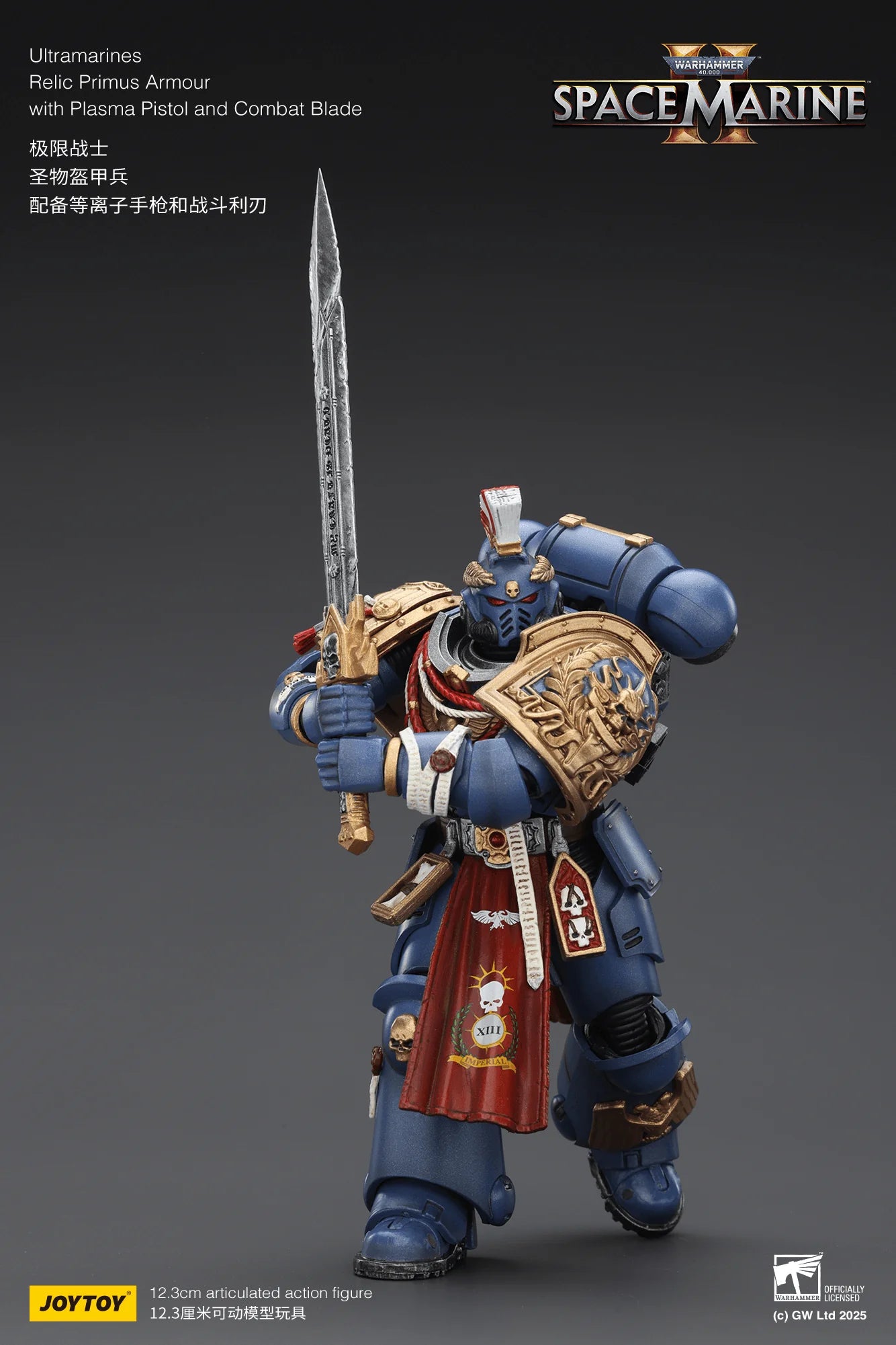 Ultramarines Relic Primus Armour with Plasma Pistol and Combat Blade