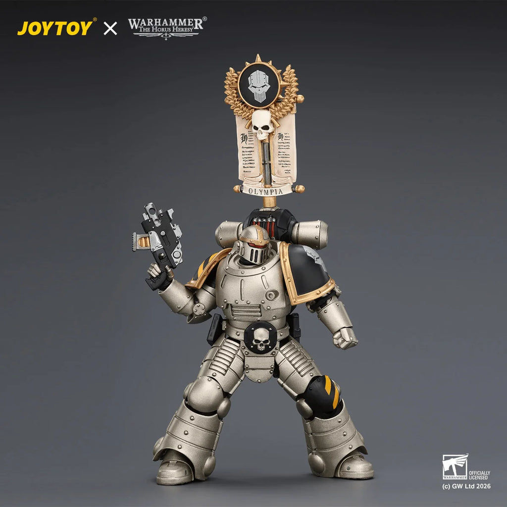 Iron Warriors MkII Legionary1 with Vexilla, Bolter and Bolt Pistol