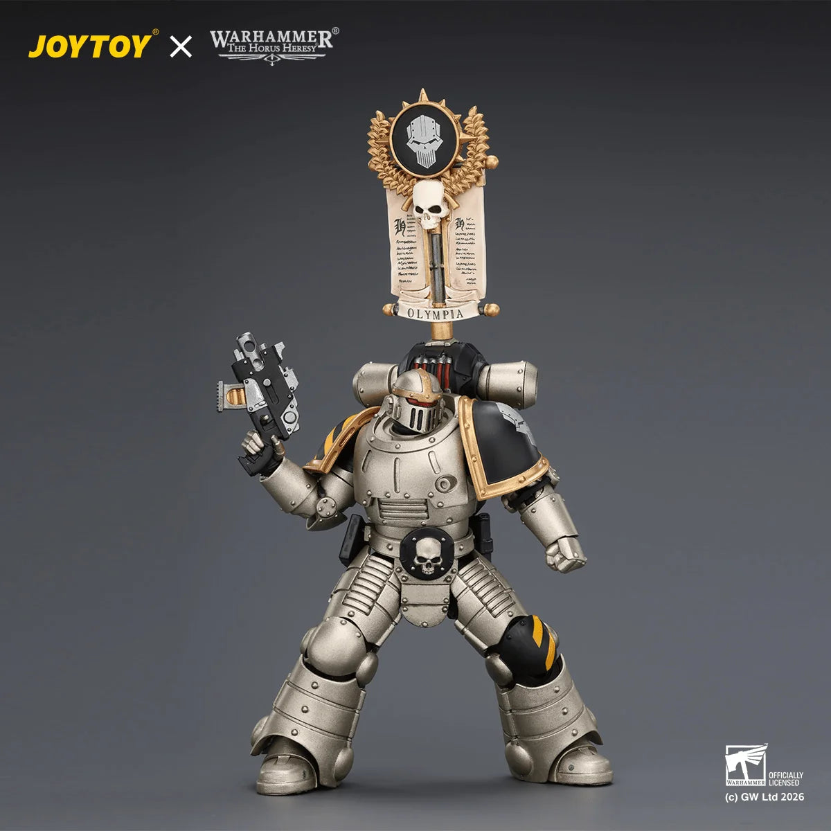 Iron Warriors MkII Legionary1 with Vexilla, Bolter and Bolt Pistol