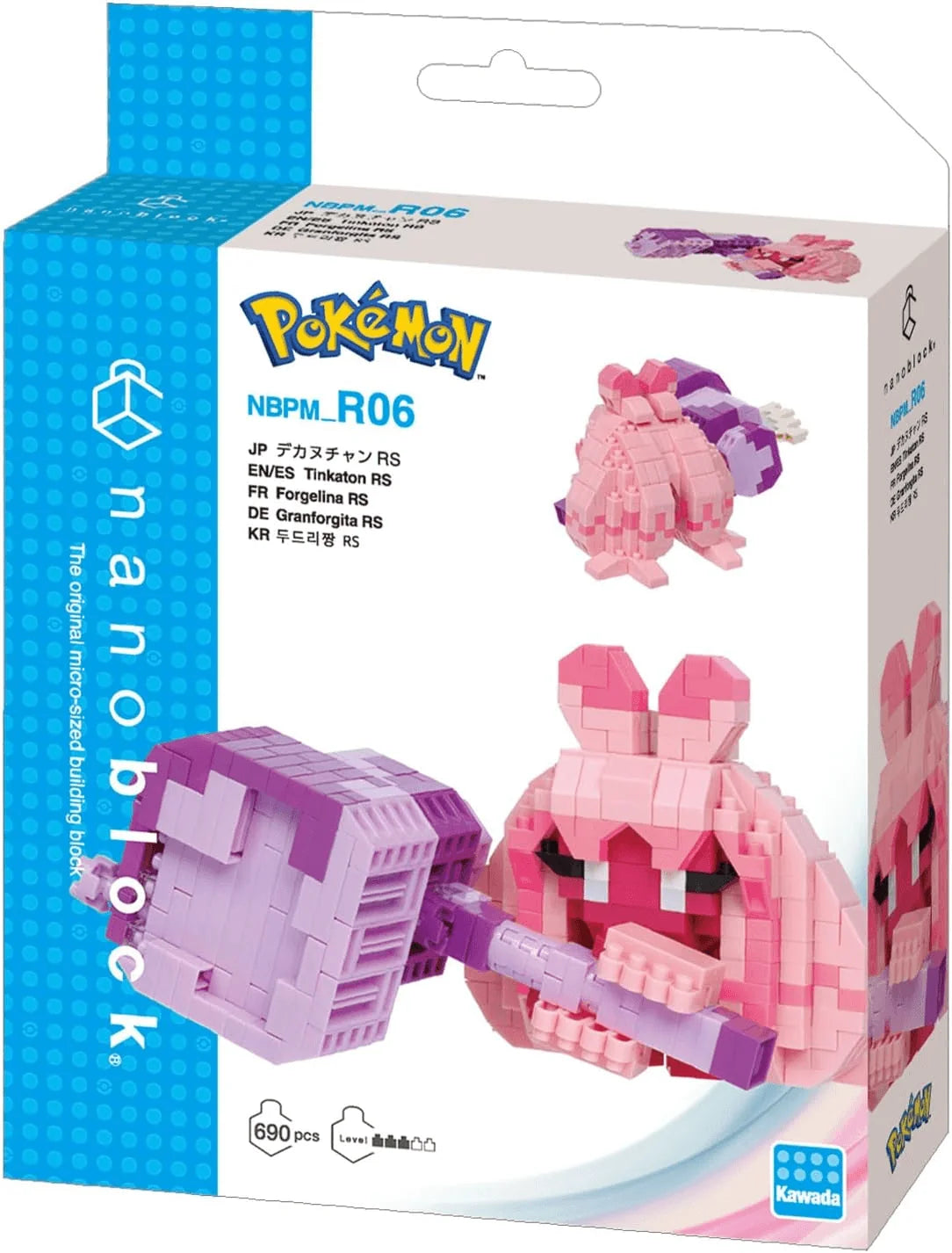 Kawada Nanoblock Tinkaton Pokémon Building Kit (690 Pieces)