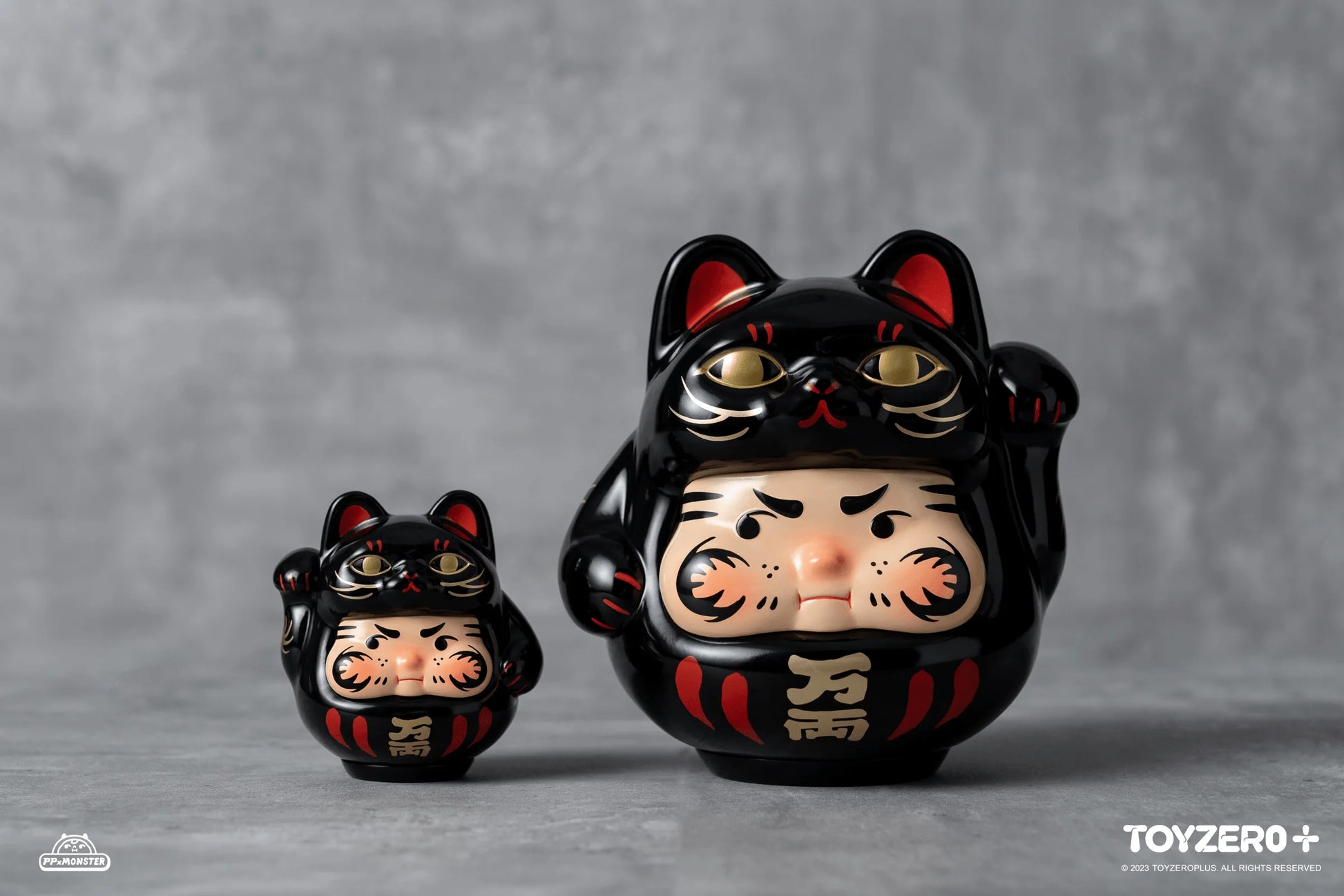 200% PP Lucky Cat Daruma (Black cat edition)