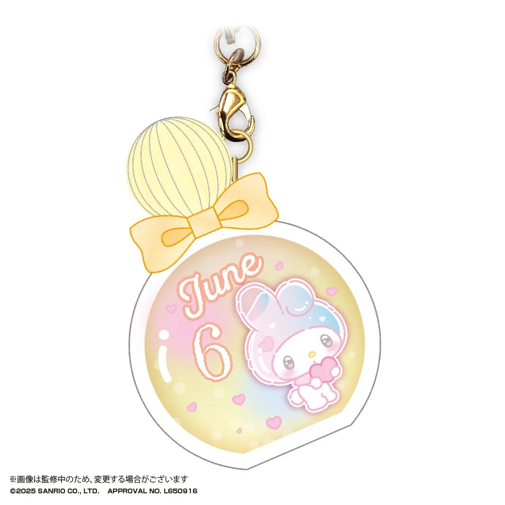 My melody Bithday PUKKURI Clear key holder