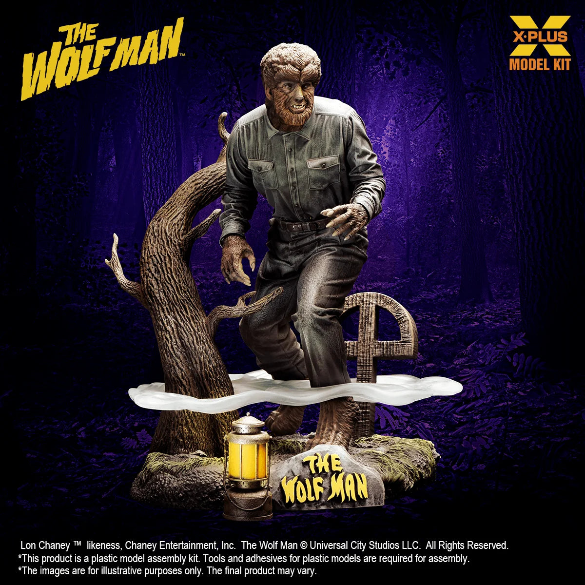 1/8 Scale Lon Chaney Jr. as Wolf Man Plastic Model Kit
