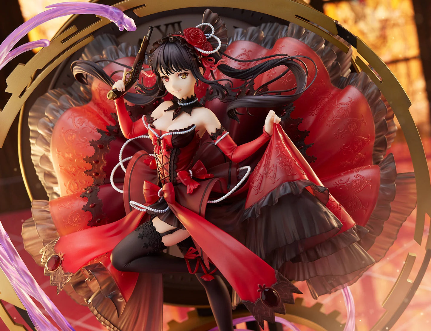 eStream Date a Bullet Kurumi Tokizaki Pigeon Blood Ruby Dress Scale Figure
