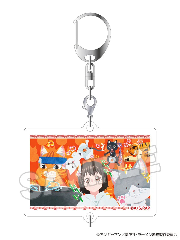 Ramen Akaneko Connecting Acrylic Keychain (1pc / 10pc per box)