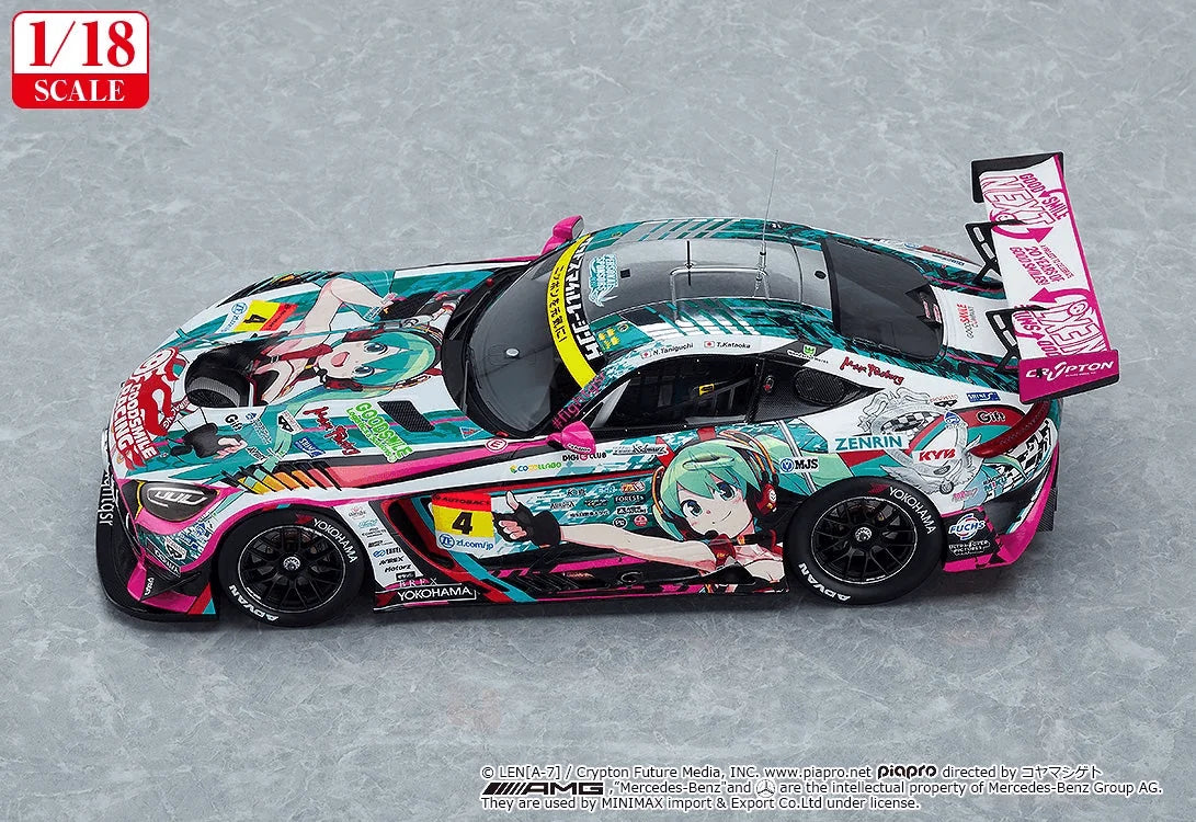 (Rerelease) 1/18th Scale Good Smile Hatsune Miku AMG 2020 SUPER GT Okayama Test Ver.