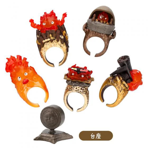 Benelic Kazaring Calcifer Howl's Moving Castle Blind Box Ring Set (6-Pack)