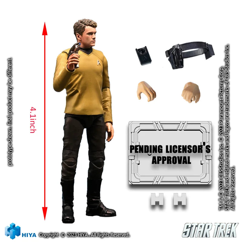 HIYA TOYS Exquisite Mini Series Star Trek 2009 Chekov 1/18 Scale Action Figure