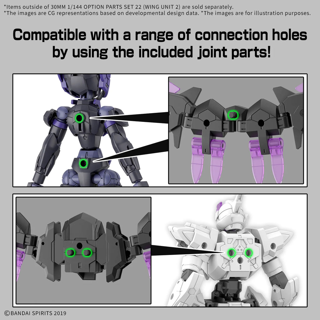 30MM 1/144 OPTION PARTS SET 22 (WING UNIT 2)