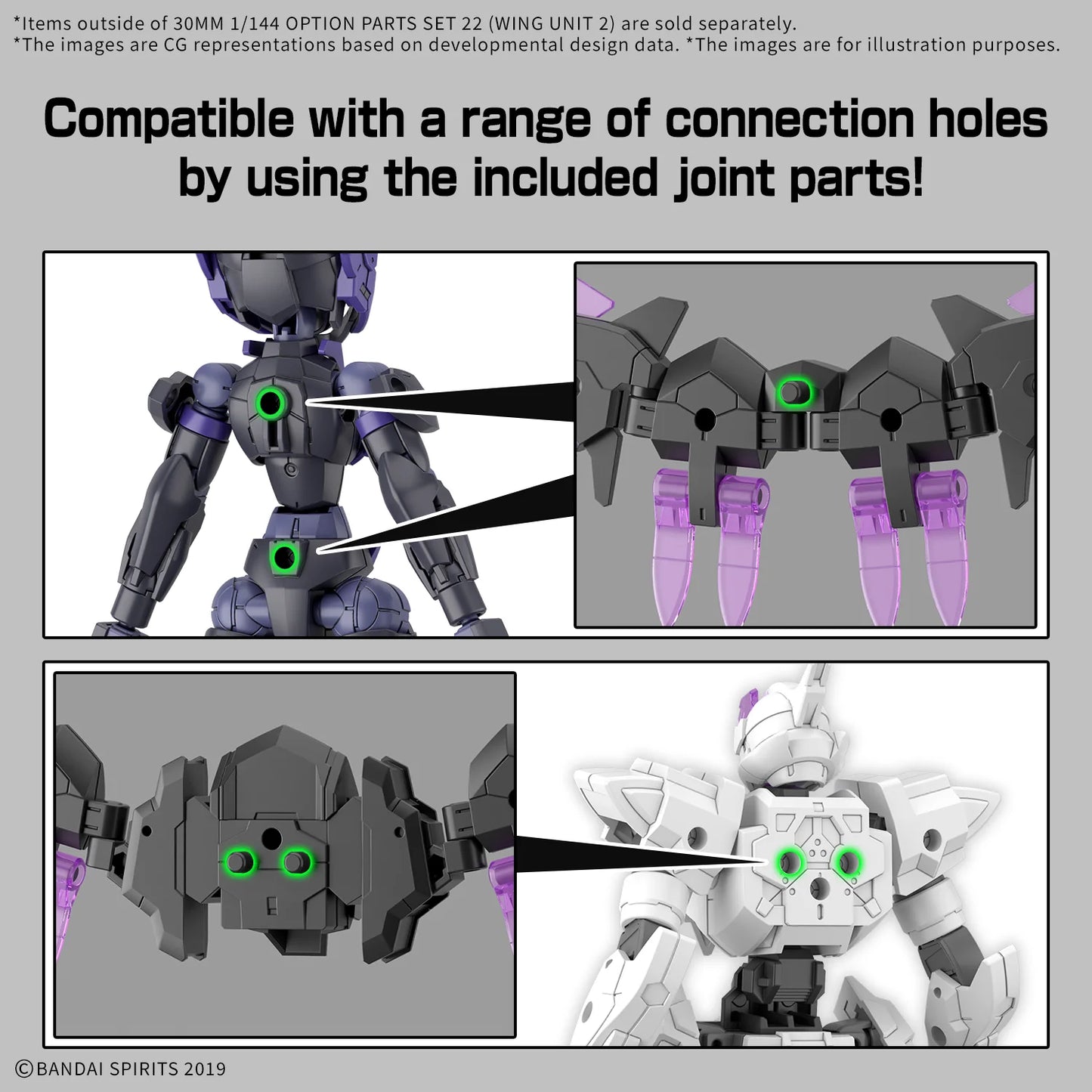 30MM 1/144 OPTION PARTS SET 22 (WING UNIT 2)