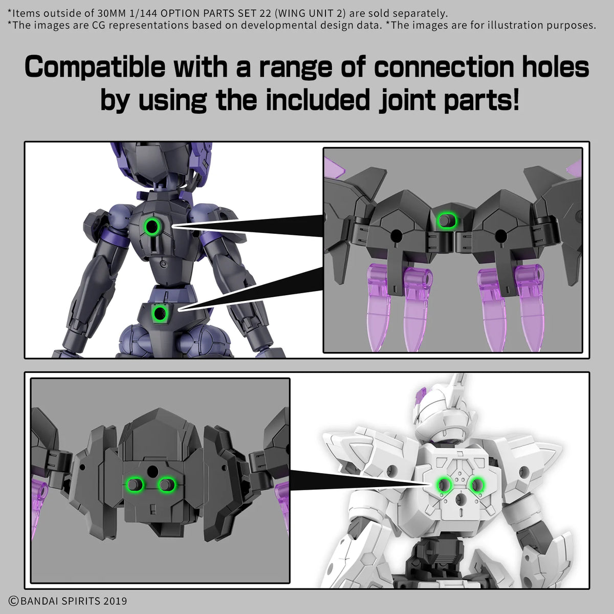 30MM 1/144 OPTION PARTS SET 22 (WING UNIT 2)