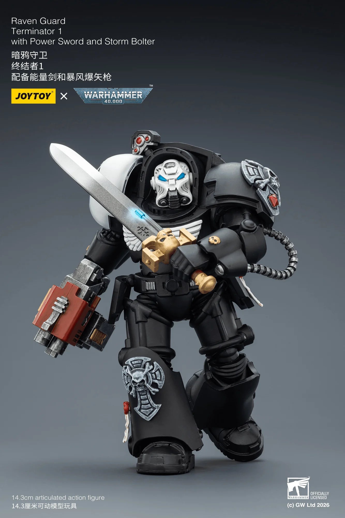 Raven Guard Terminator 1 with Power Sword and Storm Bolter