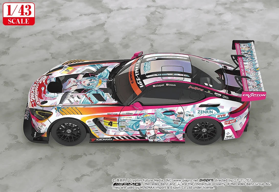 (Rerelease) 1/43rd Scale Good Smile Hatsune Miku AMG 2021 SUPER GT 100th Race Commemorative Ver.