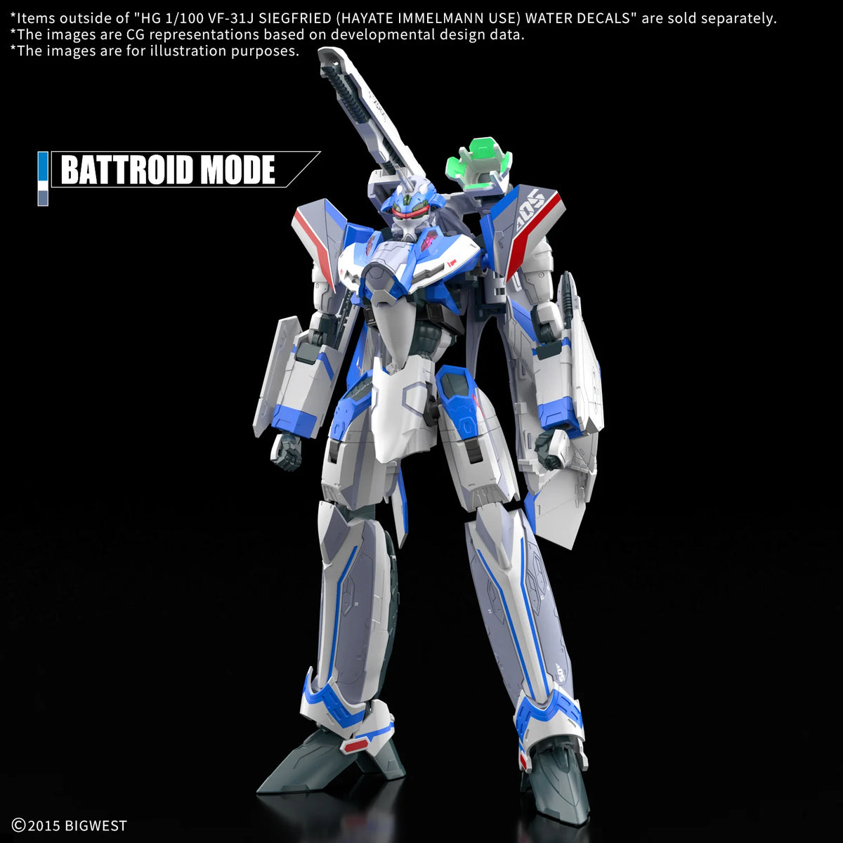 HG 1/100 VF-31J SIEGFRIED (HAYATE IMMELMANN USE) WATER DECALS