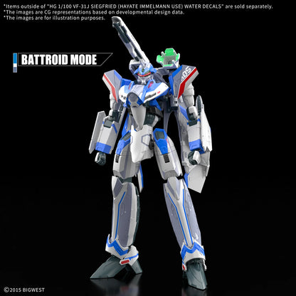 HG 1/100 VF-31J SIEGFRIED (HAYATE IMMELMANN USE) WATER DECALS