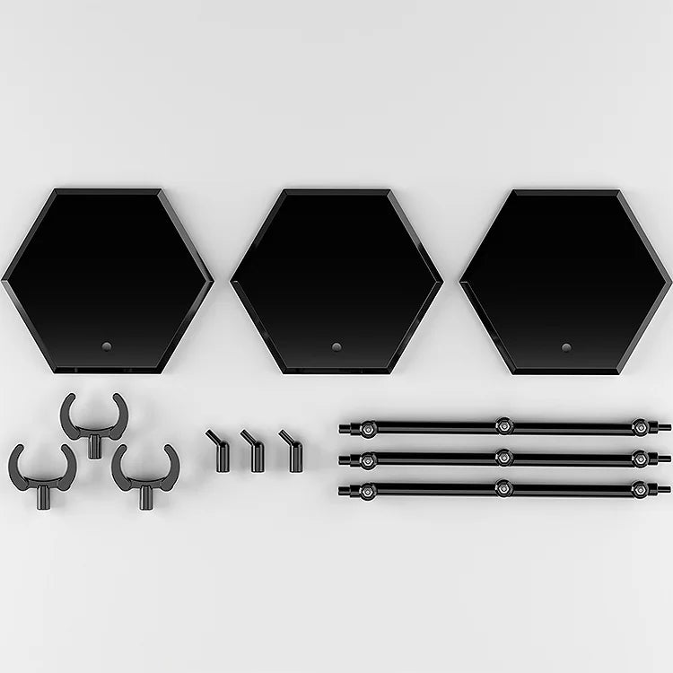 The Simple Stand x3 Black (for Figures & Models) Hex Type
