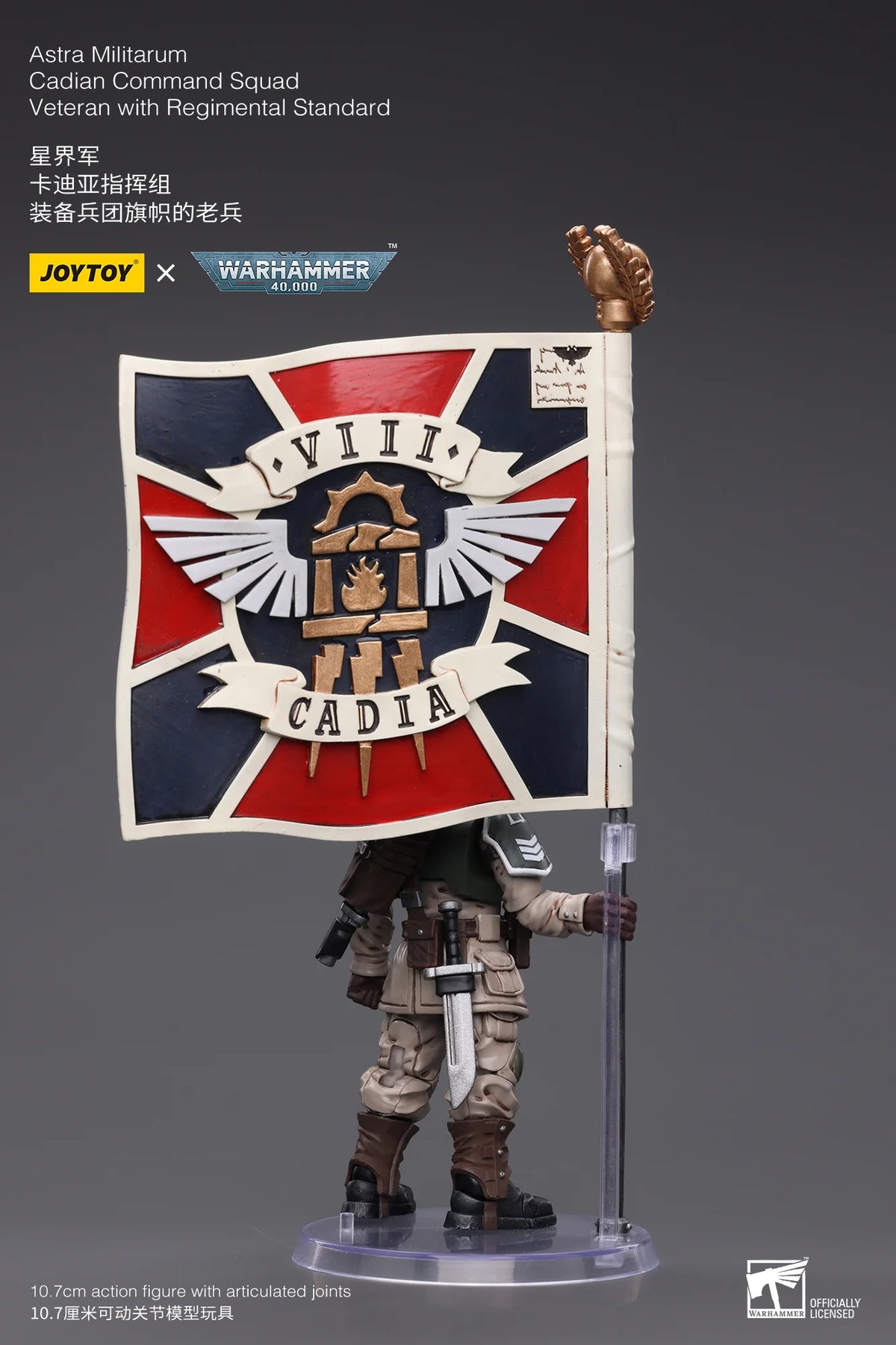JOYTOY Warhammer 40K Cadian Command Squad Veteran Action Figure