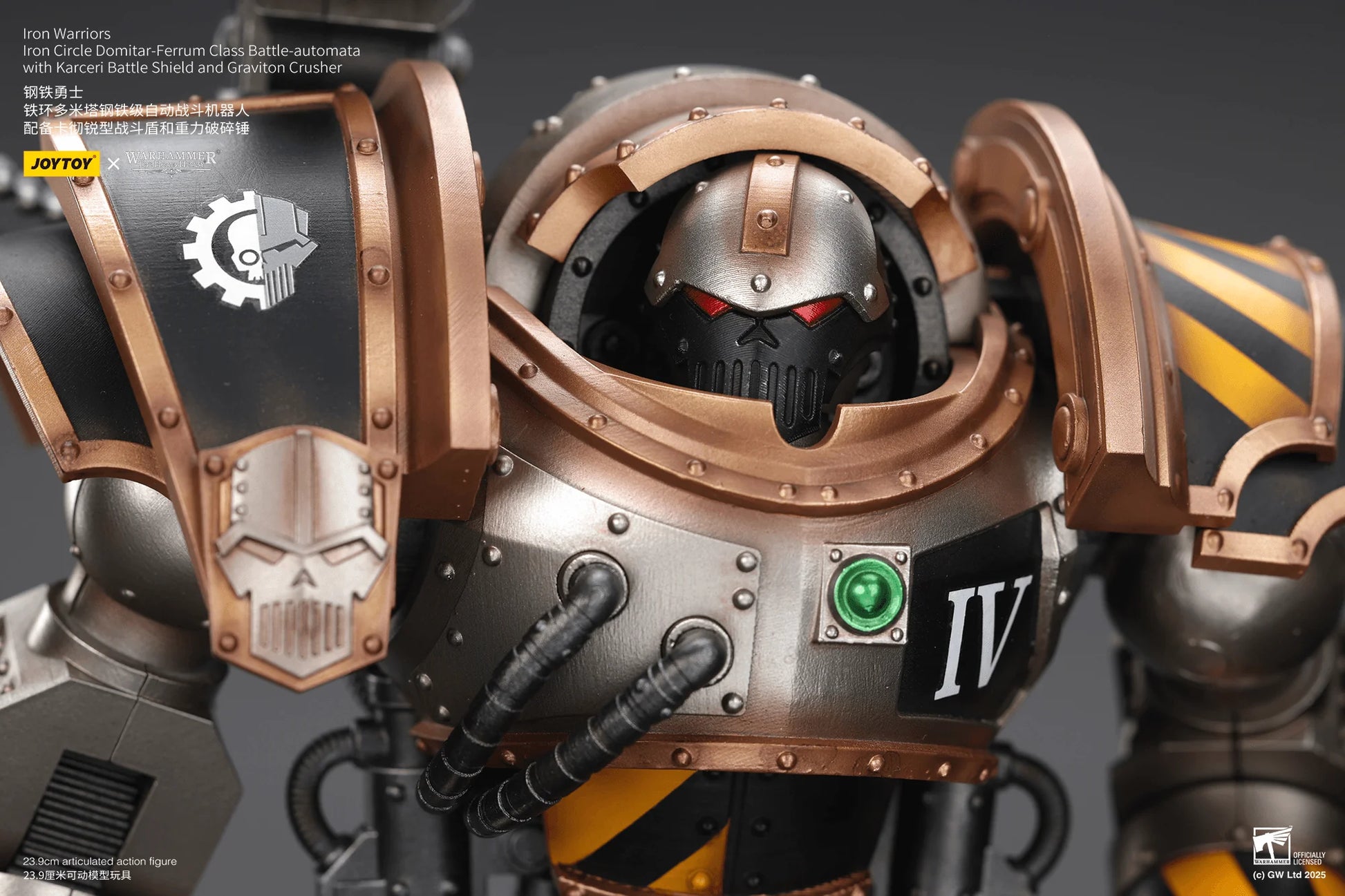 Iron Warriors Iron Circle Domitar-Ferrum Class Battle-automata with Karceri Battle Shield and Graviton Crusher