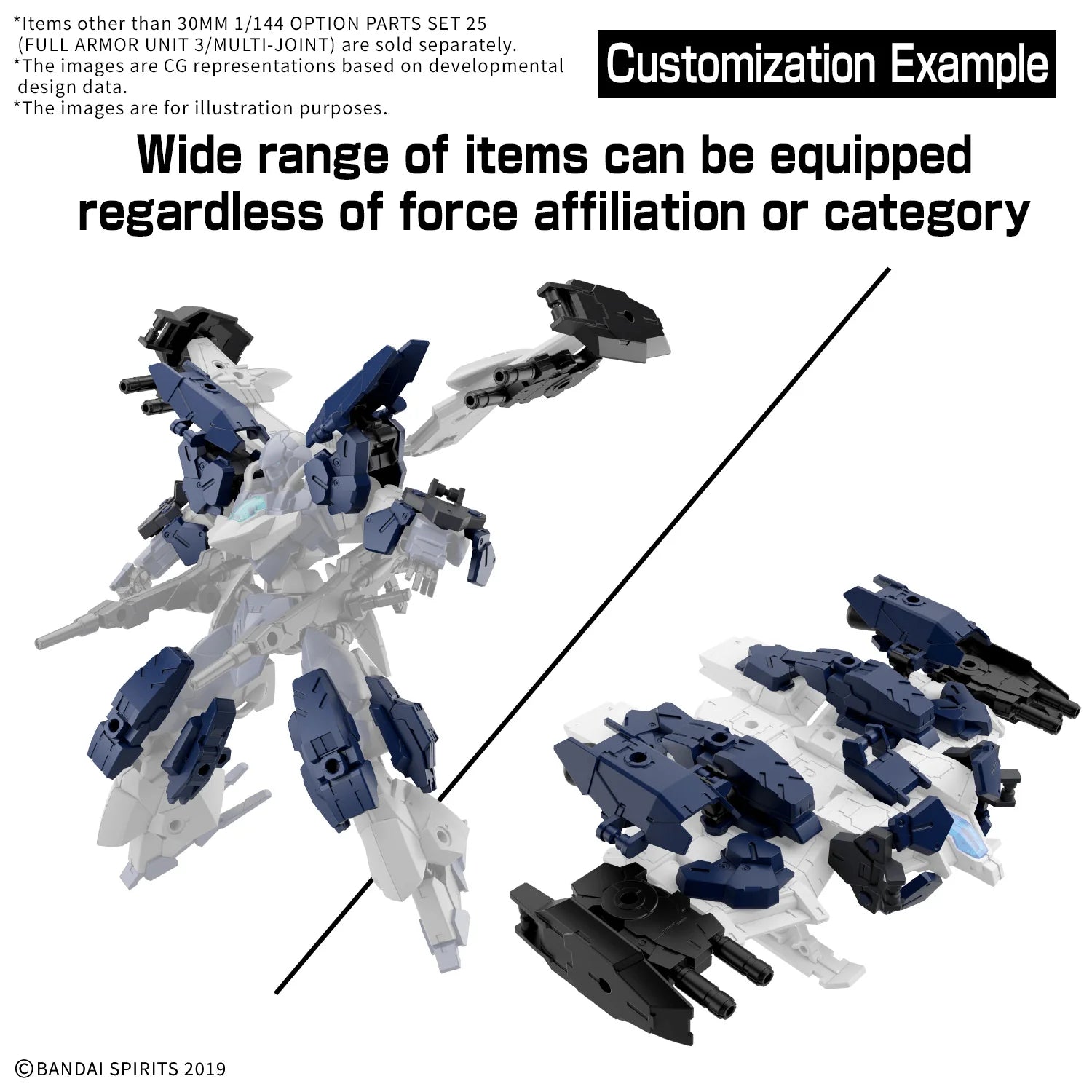 30MM 1/144 OPTION PARTS SET 25 (FULL ARMOR UNIT 3/MULTI-JOINT)