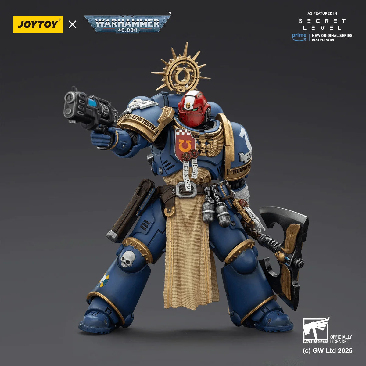 Ultramarines Metaurus with Power Axe, Stormshield and Plasma Pistol