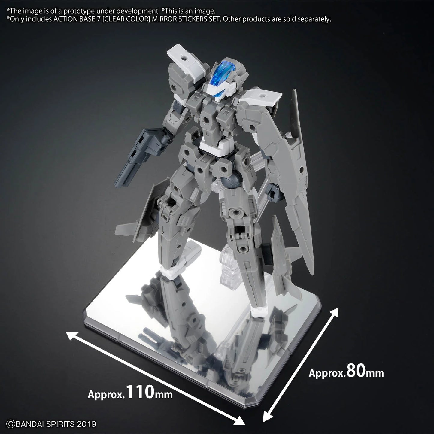 Action Base 7 (Clear Color) Mirror Stickers Set