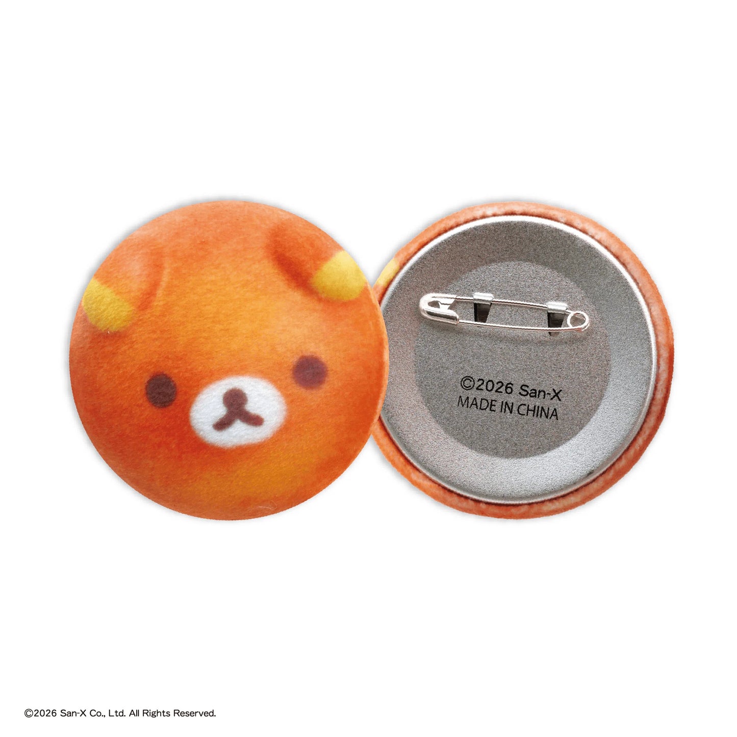 RILAKKUMA PIN-BACK BUTTON