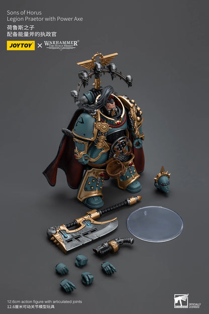 Joytoy Warhammer 40K Sons of Horus Legion Praetor Action Figure with Power Axe