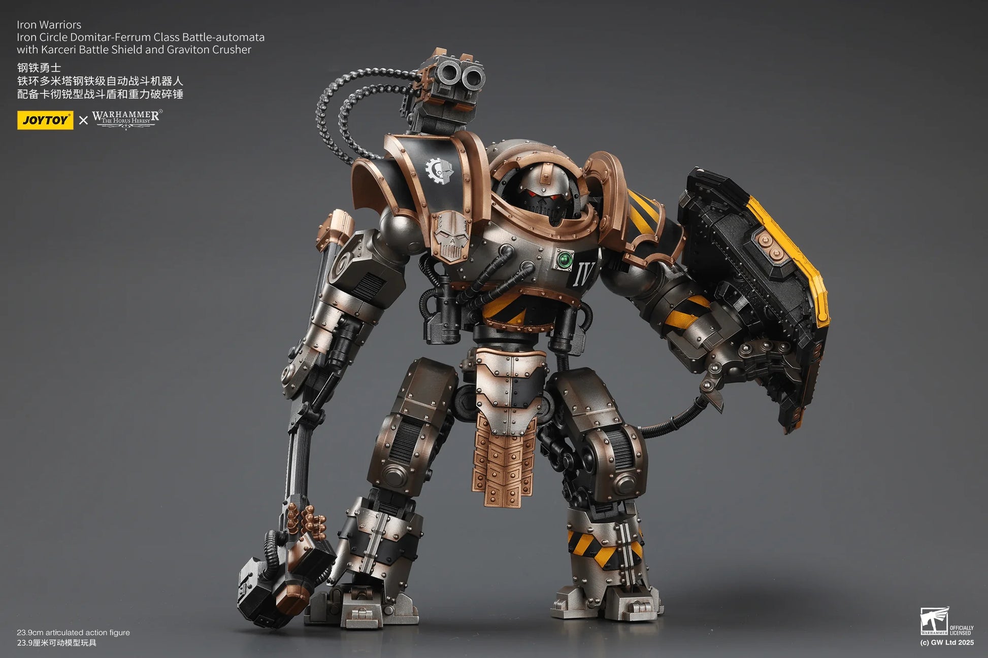 Iron Warriors Iron Circle Domitar-Ferrum Class Battle-automata with Karceri Battle Shield and Graviton Crusher