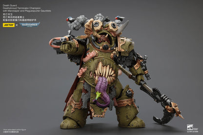 Death Guard Deathshroud Terminator Champion with Manreaper and Plaguespurter Gauntlets