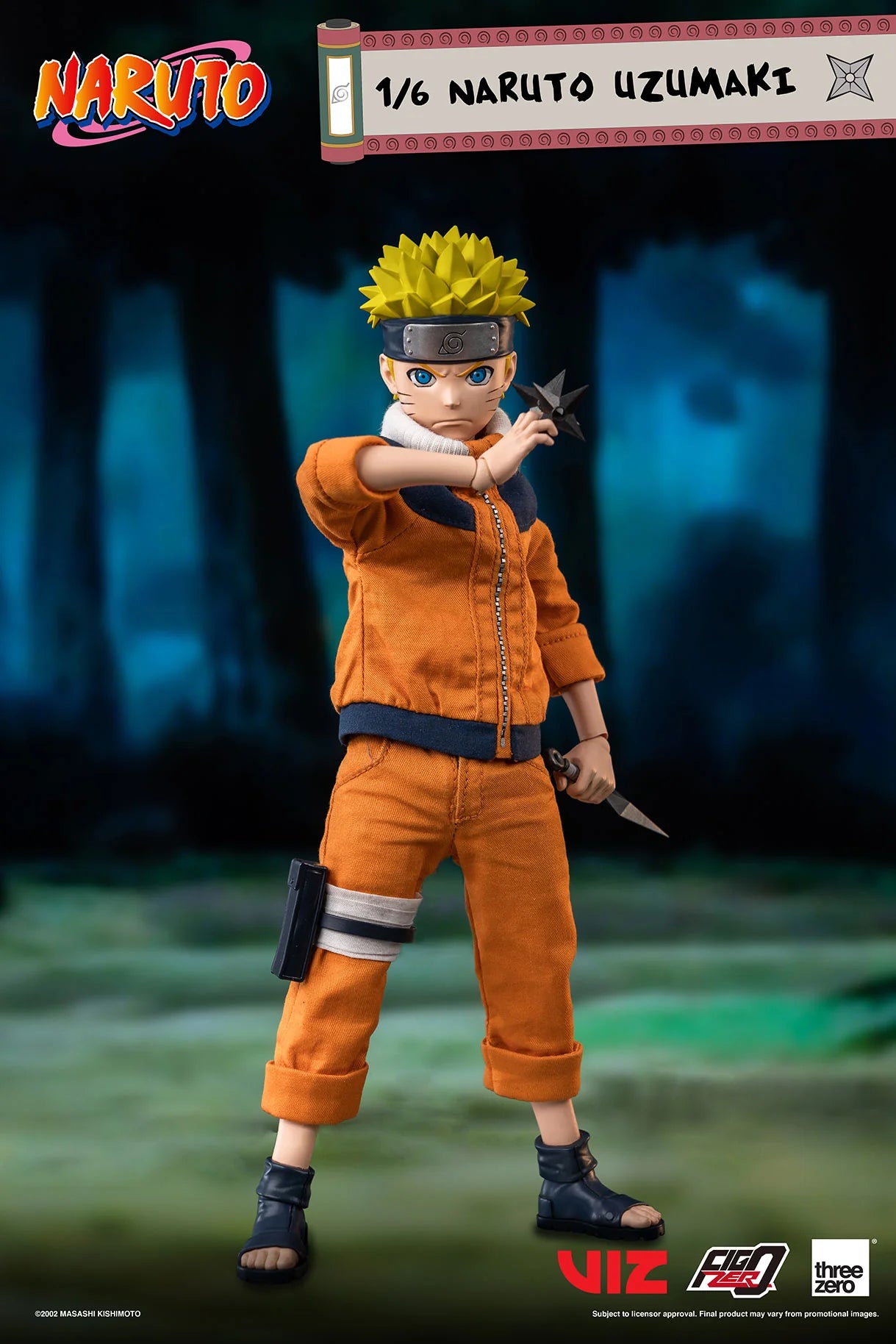 threezero Figzero 1/6 Naruto Uzumaki Action Figure