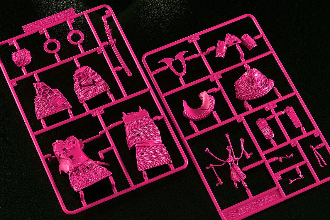 Good Smile Company PLAMAX 1/12 Kamakura Period Armored Warrior Pink Model Kit