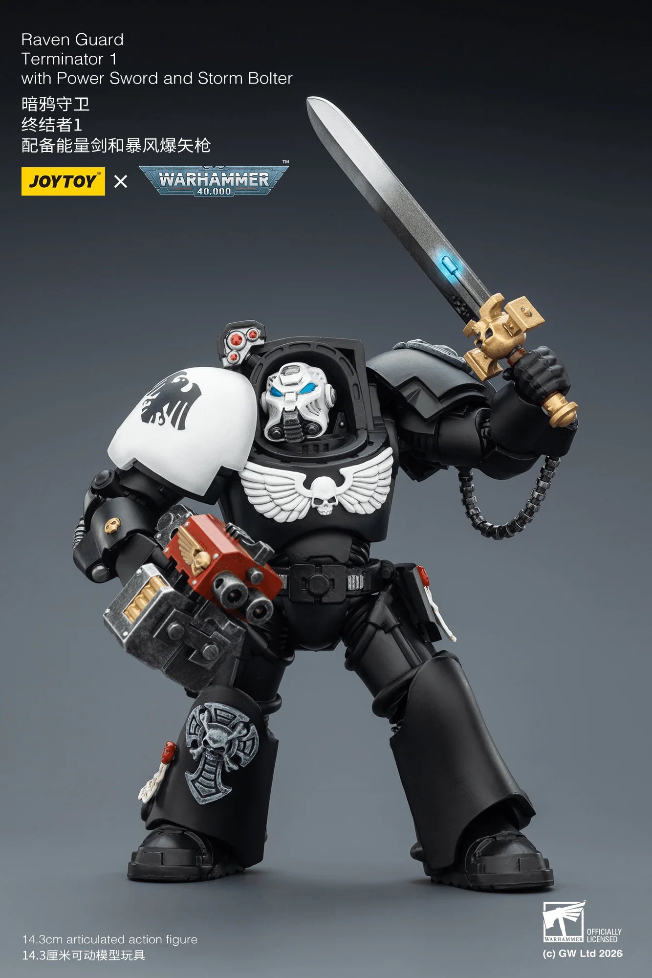 Raven Guard Terminator 1 with Power Sword and Storm Bolter