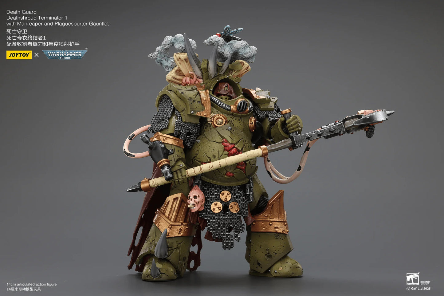 Death Guard Deathshroud Terminator 1 with Manreaper and Plaguespurter Gauntlet