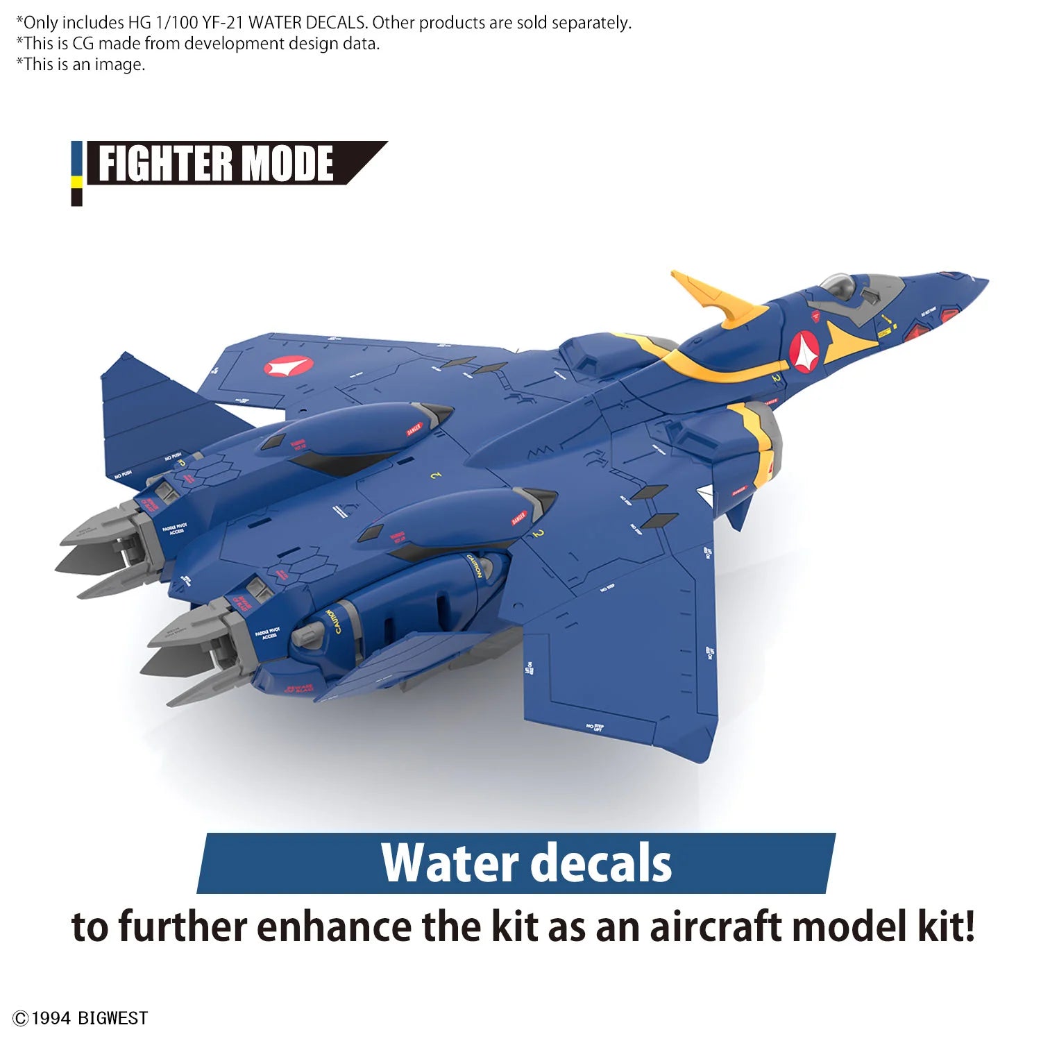 HG 1/100 YF-21 WATER DECALS
