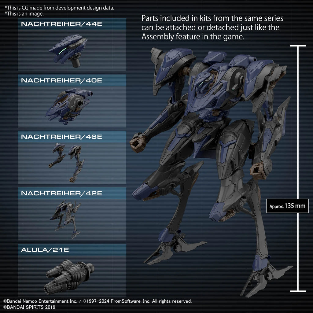 30MM ARMORED CORE Ⅵ FIRES OF RUBICON SCHNEIDER NACHTREIHER/40E STEEL HAZE