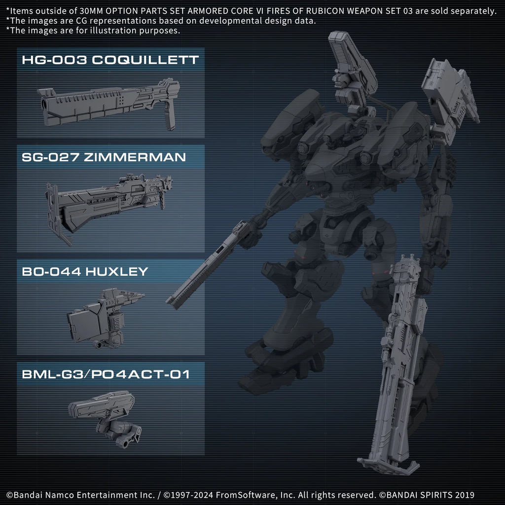30MM OPTION PARTS SET ARMORED CORE Ⅵ FIRES OF RUBICON WEAPON SET 03