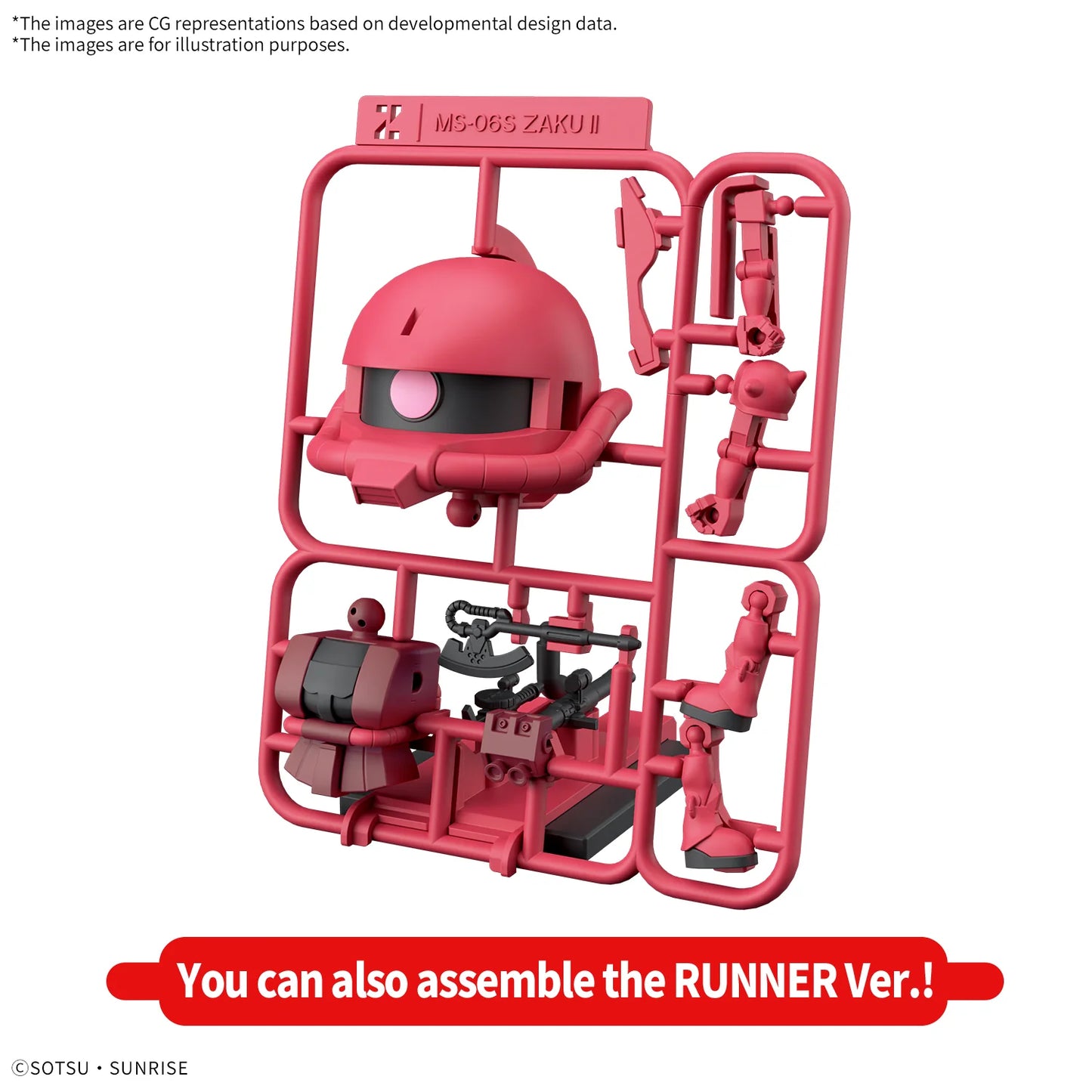 Charzaku-kun DX Set with Runner Ver. Recreation Parts Model Kit