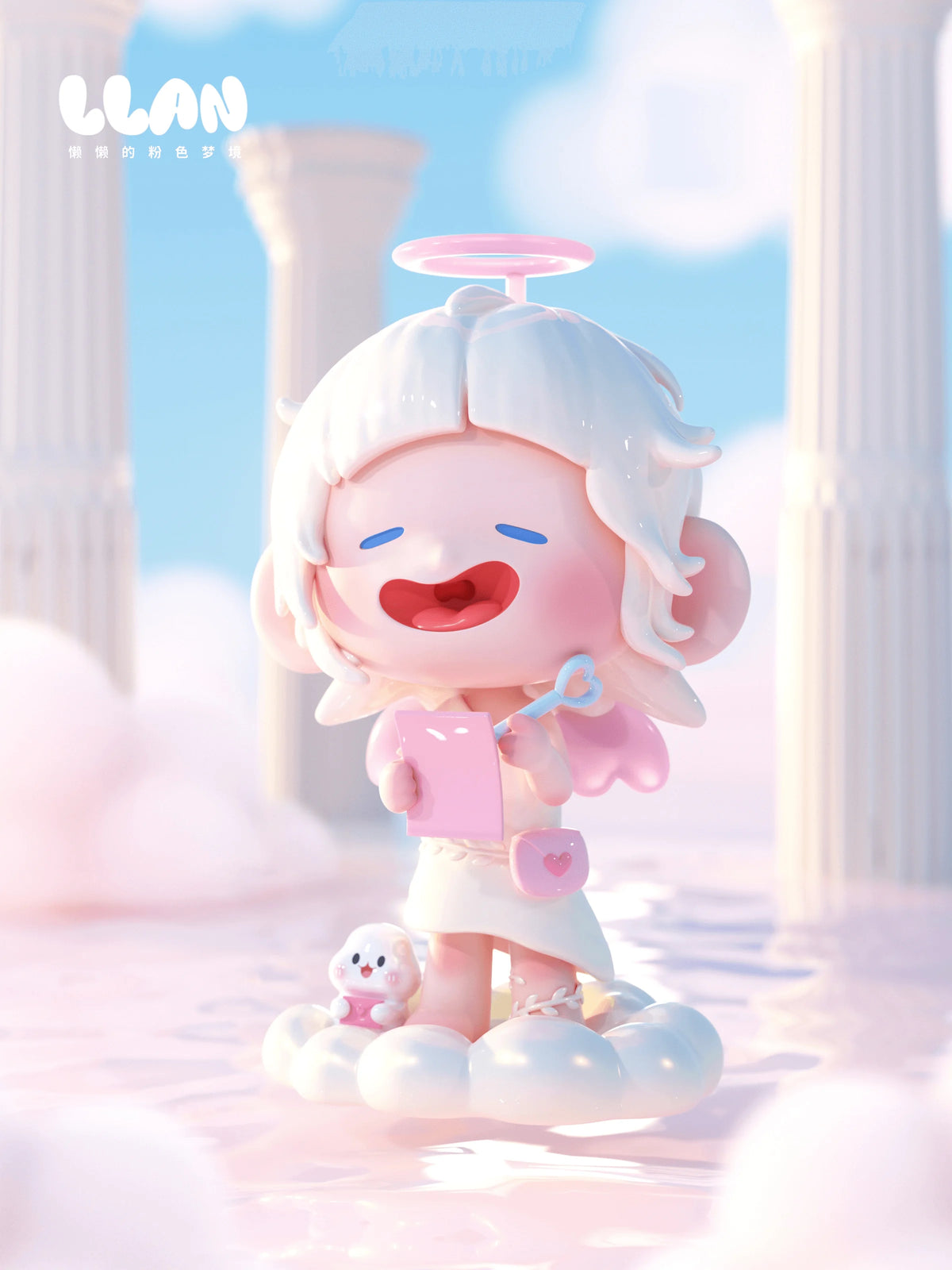 Shenzhen Mabell Lazy Pink Dreamland Painted PVC Figure
