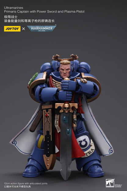 Joy Toy Ultramarines Primaris Captain Action Figure with Power Sword and Plasma Pistol
