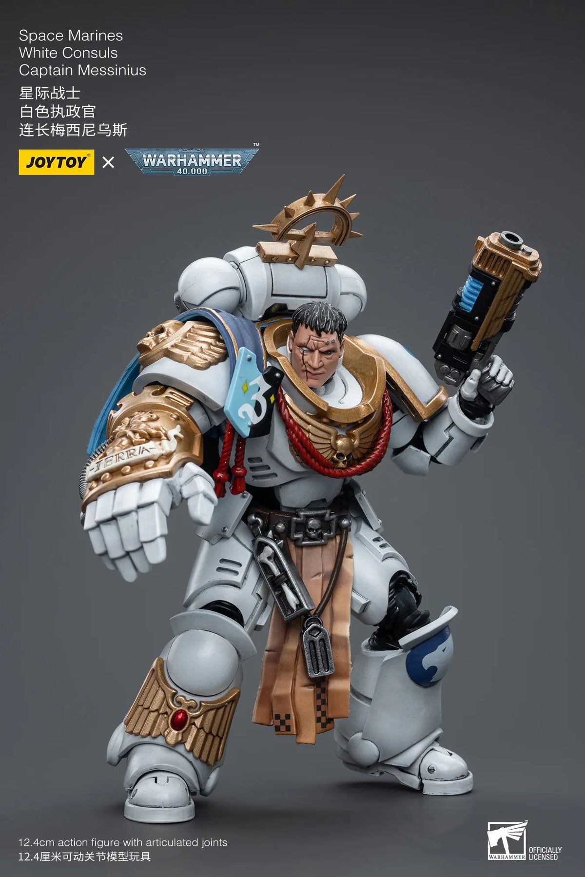 JOYTOY Warhammer 40K Space Marines Captain Messinius Action Figure