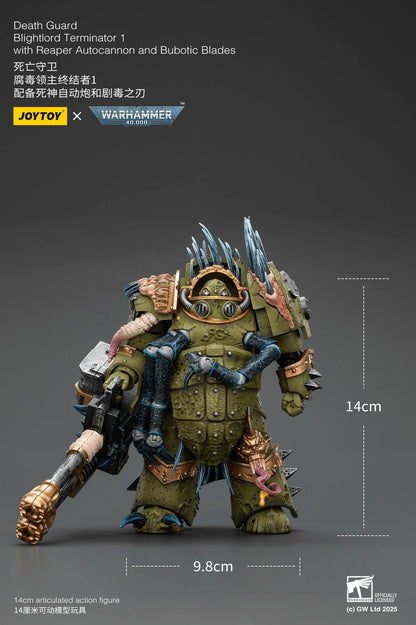 Death Guard Blightlord Terminator 1 with Reaper Autocannon and Bubotic Blades
