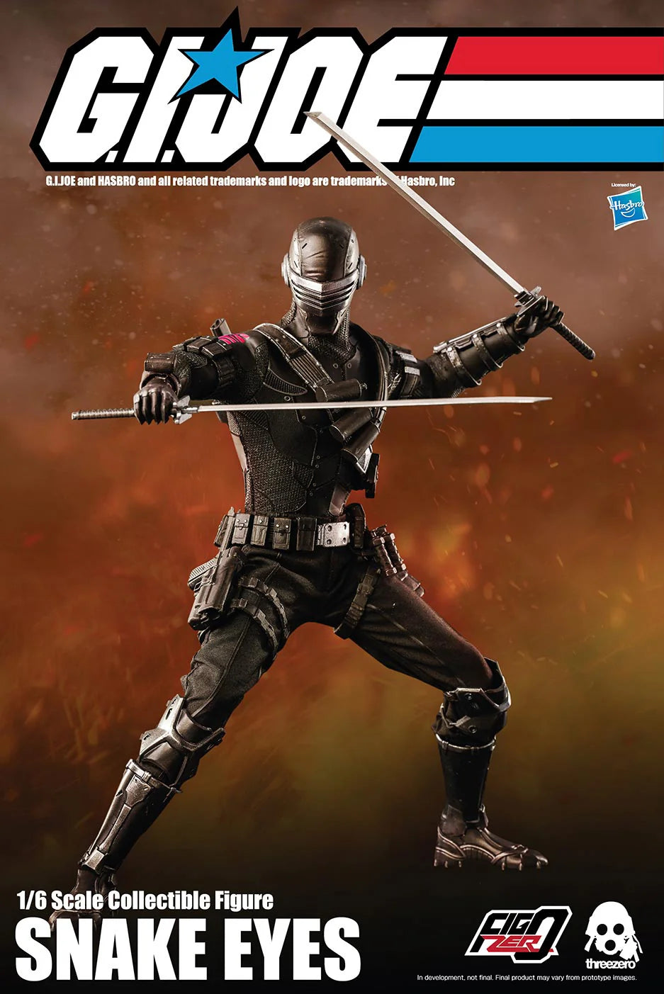 threezero Figzero G.I. Joe Snake Eyes 1/6 Scale Action Figure